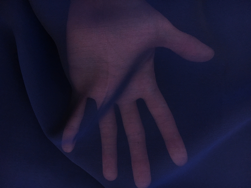 Iridescent Polyester Chiffon in Dark Royal Blue1