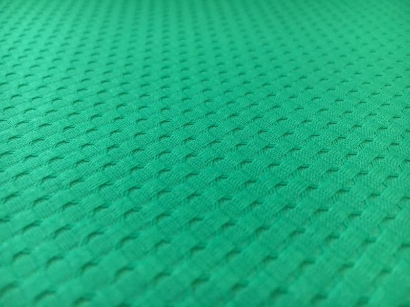 Cotton Stretch Pique in Jade Green0