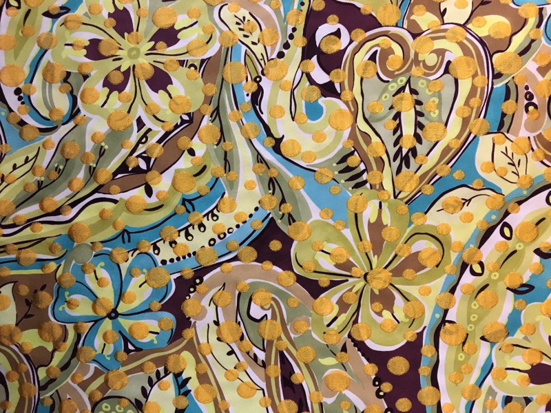 Printed Metallic Brocade0