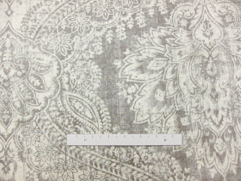 Linen Upholstery Paisley Degrade Print1
