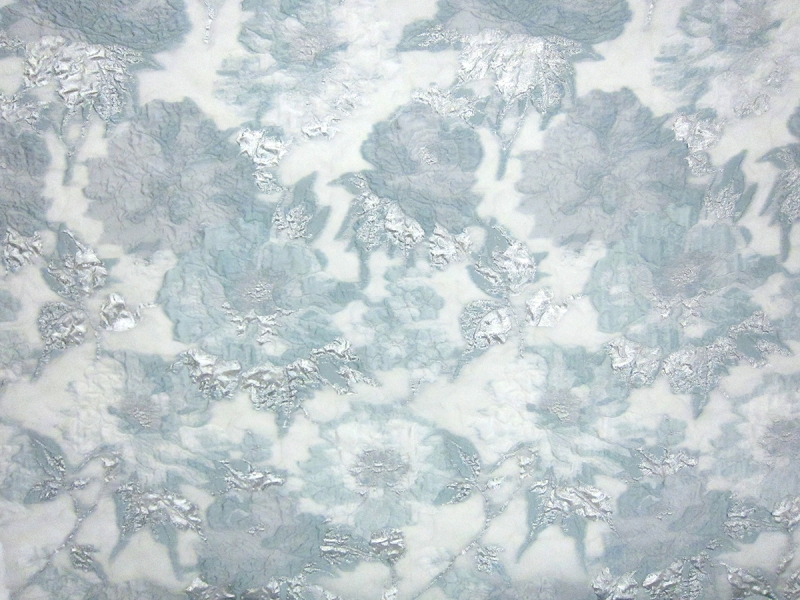 Silk Blend Metallic Fil Coupé Cloqué0