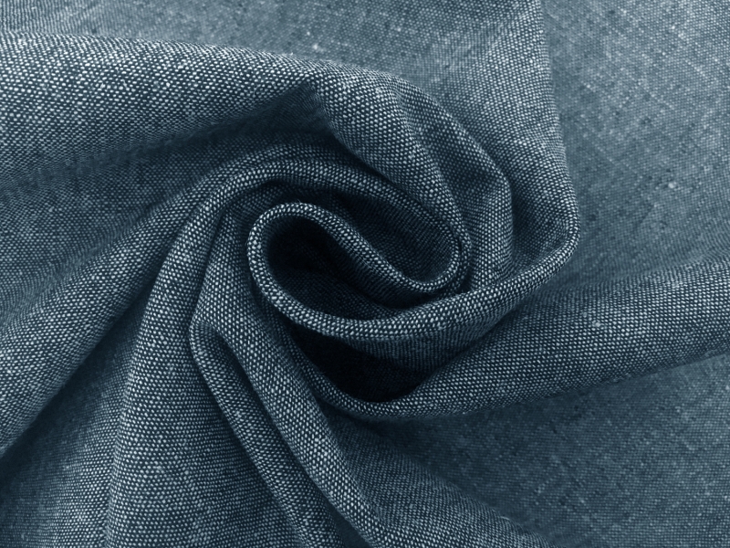 Yarn Dyed Linen Cotton Blend in Peacock1