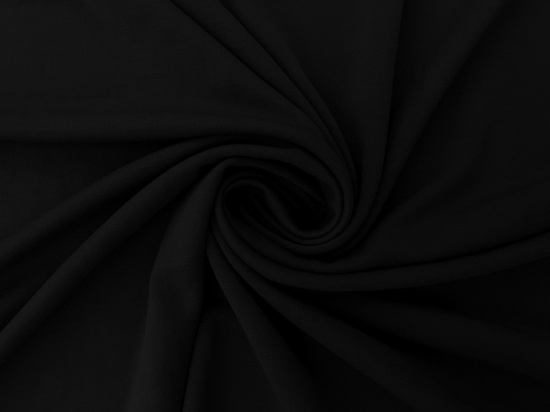 Modal Polyester Stonewashed Knit in Black 1