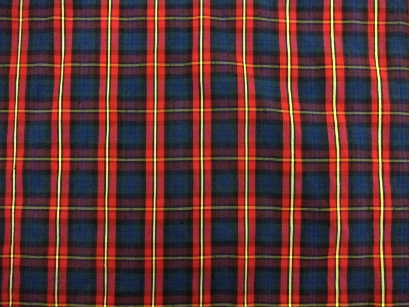 Silk Shantung Plaid0