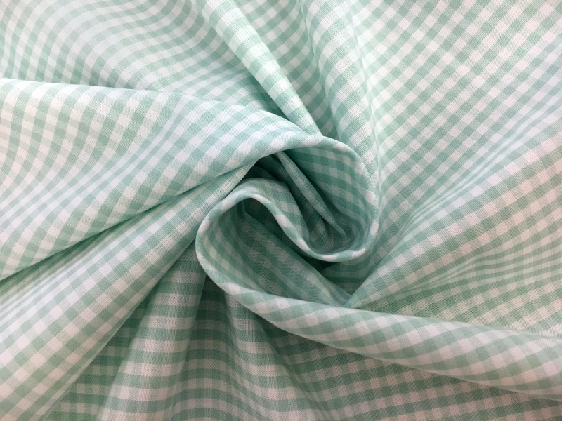 1/8" Cotton Gingham in Seafoam1