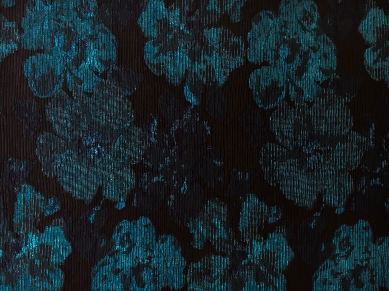 Metallic Matelassé Brocade with Faint Floral Jacquard Patterns0