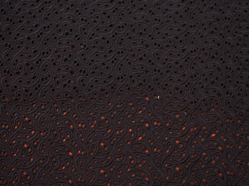 Cotton Eyelet in Black0