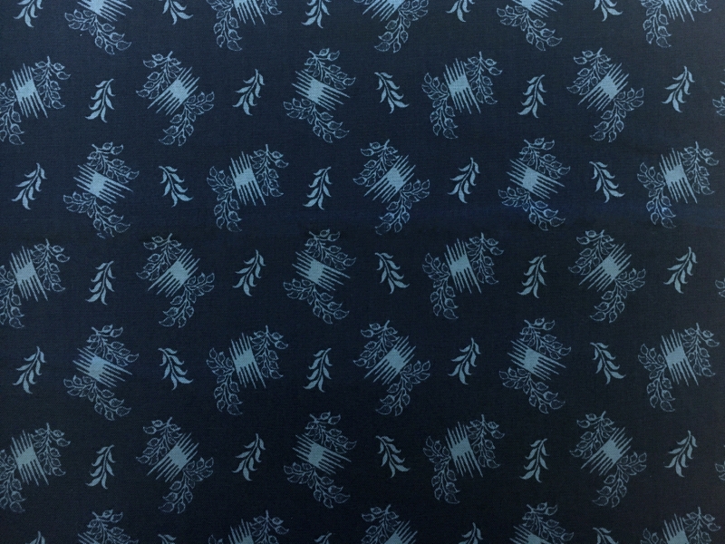 Cotton Broadcloth Decorative Leaves Print0