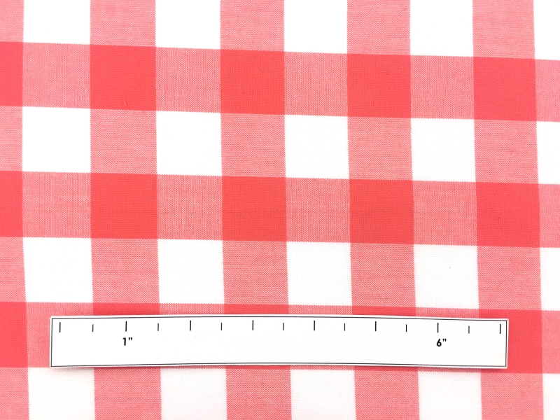Carolina Cotton Gingham in Coral1