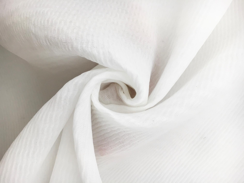 Silk and Nylon Blend Organza Plissé0