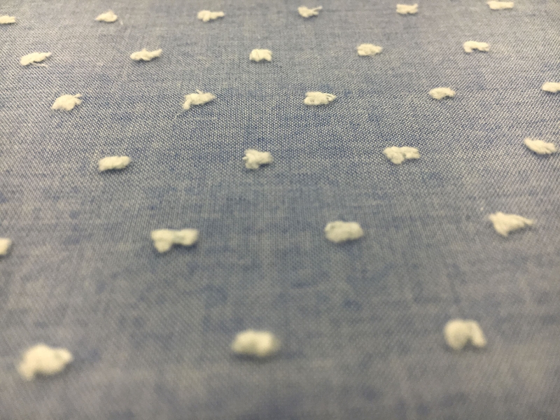 Cotton Poly Swiss Dot in Indigo0