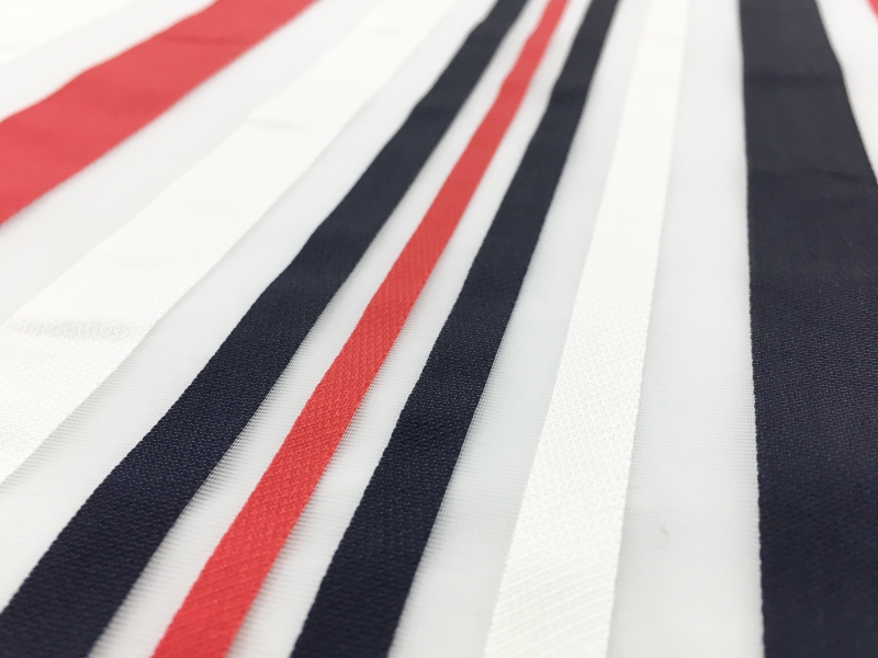 Viscose Blend Striped Organza2