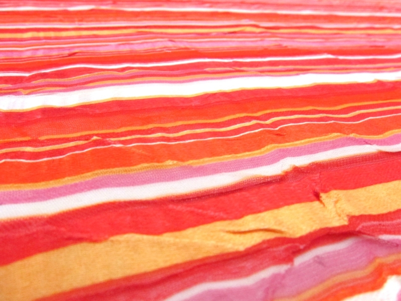 Printed Satin Stripe Chiffon2