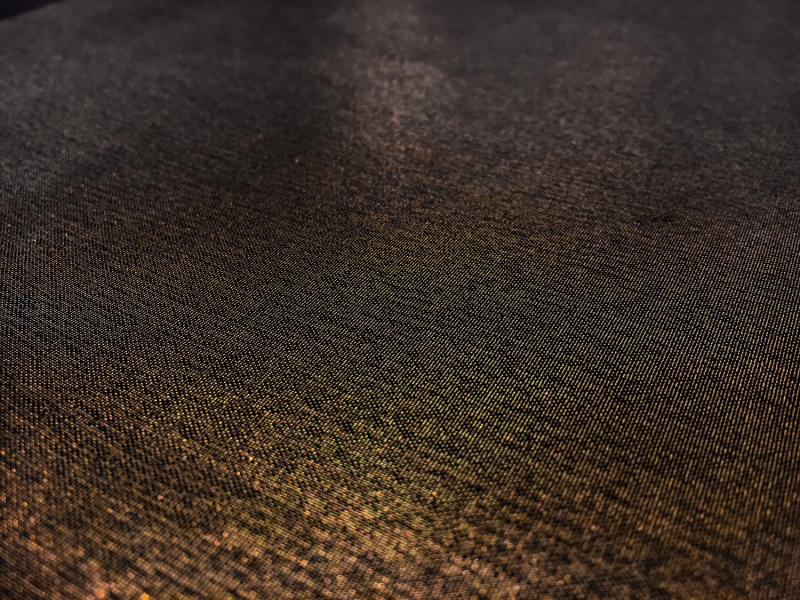 Microfiber Gold Metallic Chiffon in Black2