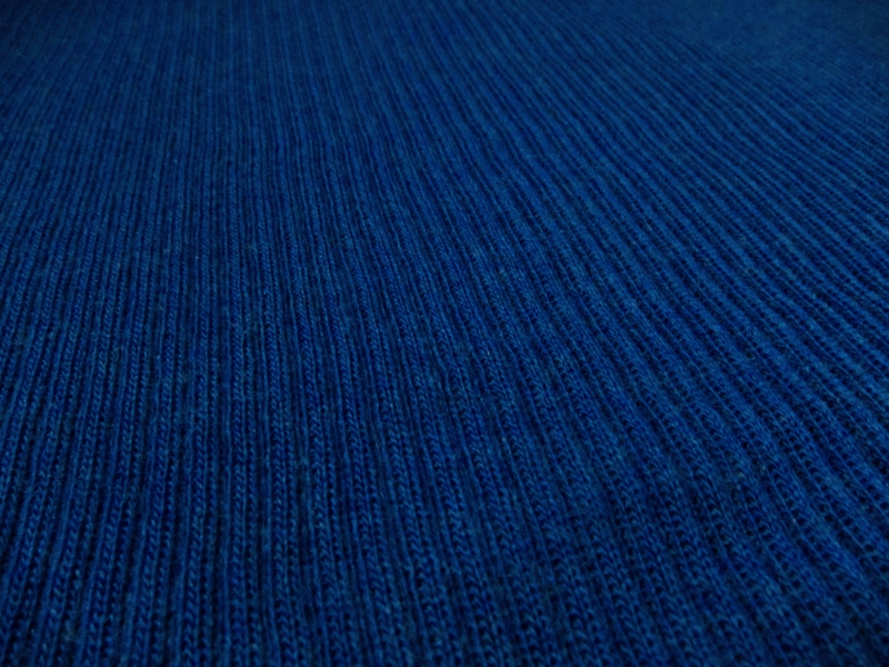 Virgin Wool Rib Knit in Royal0