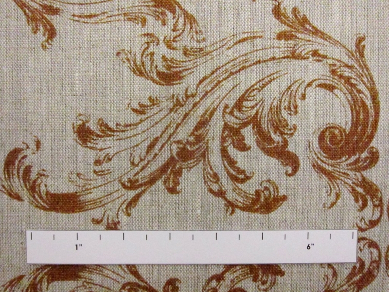 Linen Upholstery Filigree Print2