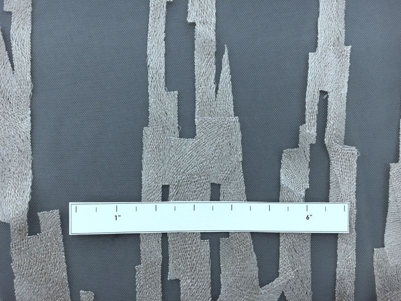 Metallic Embroidered Illusion wih Geometric Patterns1