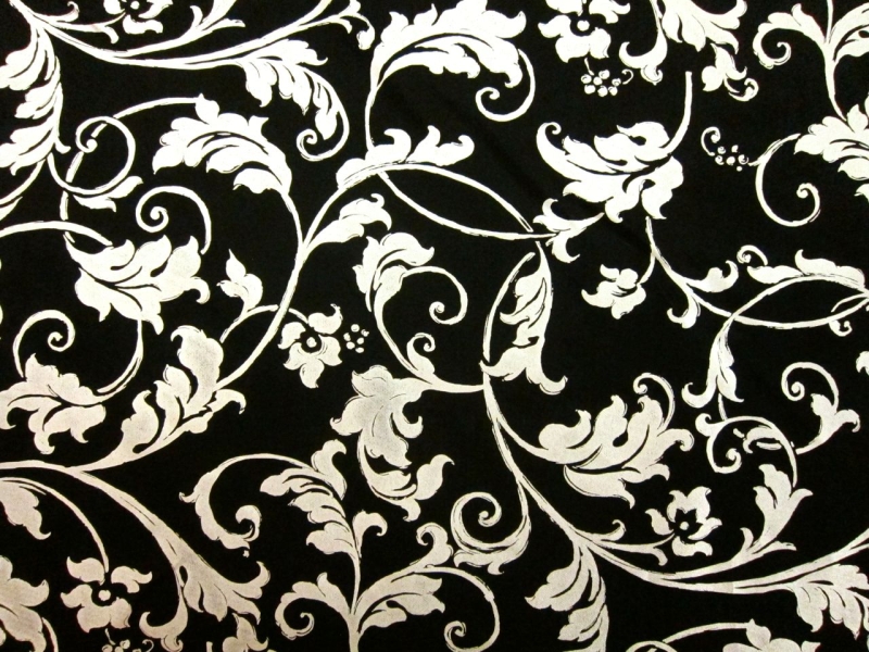 Metallic Printed Light Weight Silk Blend Zibeline0