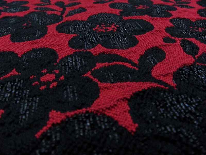 Polyester and Silk Blend Metallic Brocade1