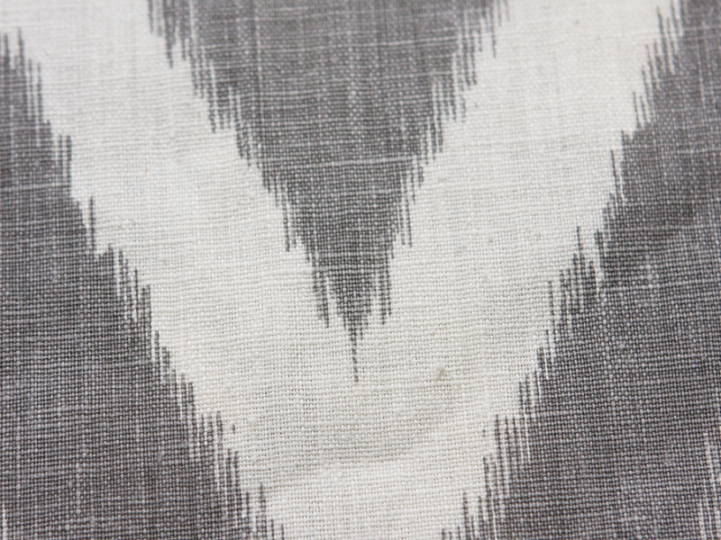 Linen Upholstery Zig Zag Ikat Print2