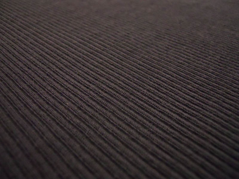 Virgin Wool Rib Knit in Dark Grey1