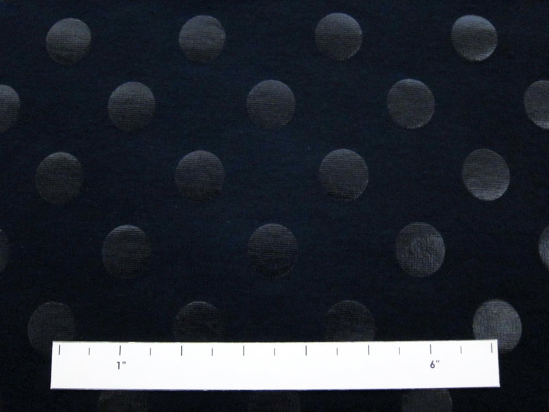Cotton Blend Knit With Polka Dots in Navy1