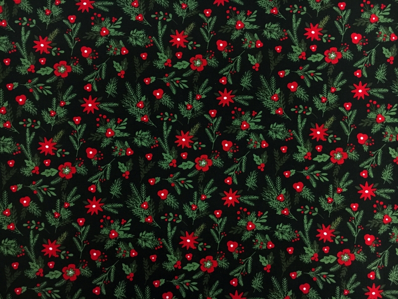 Cotton Broadcloth Holiday Print0