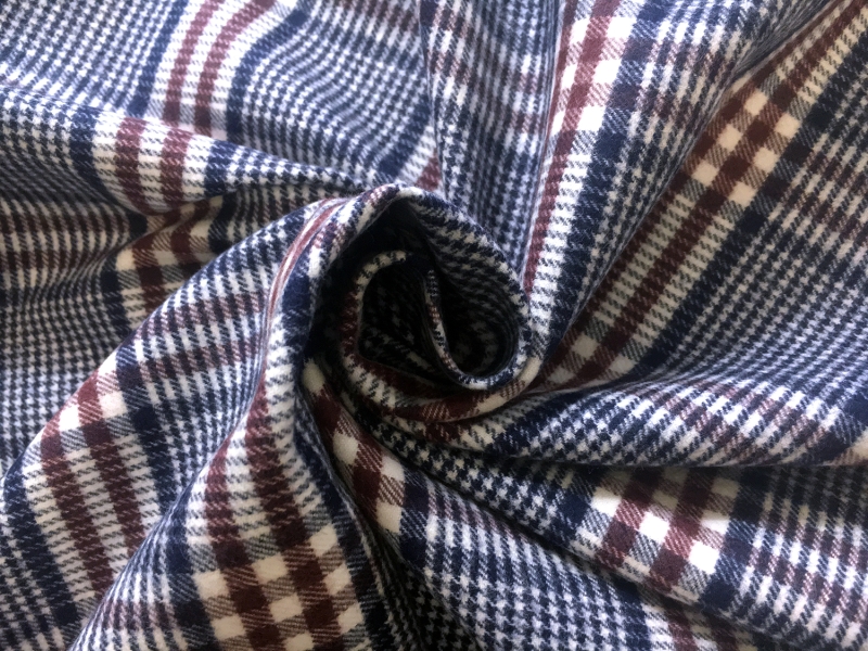 Cotton Wool Blend Flannel Plaid1