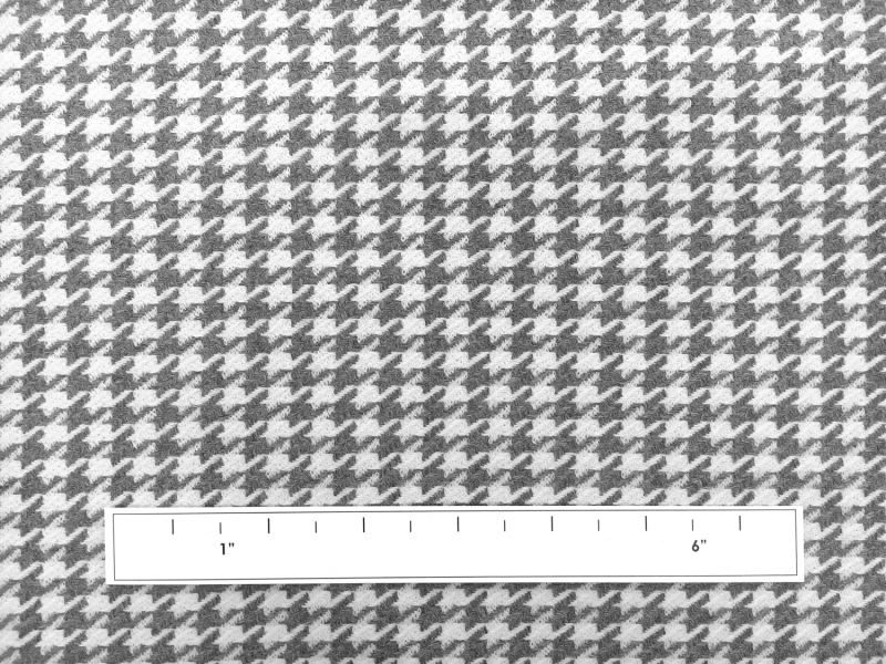 Italian Virgin Wool Houndstooth in Grey2