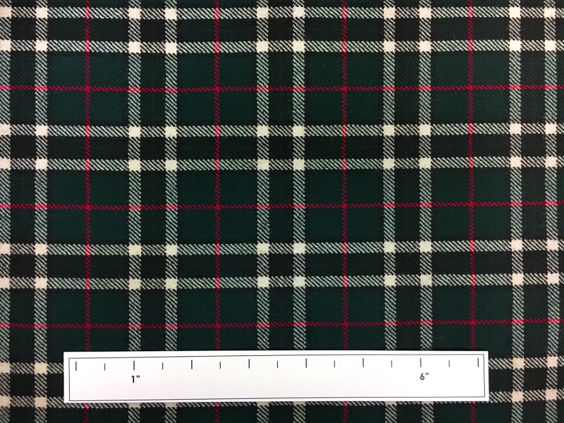 Italian Wool Tartan Plaid in Forest Green2