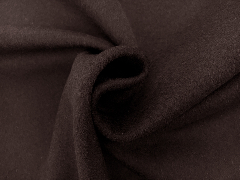 Virgin Wool Coating in Dark Brown1