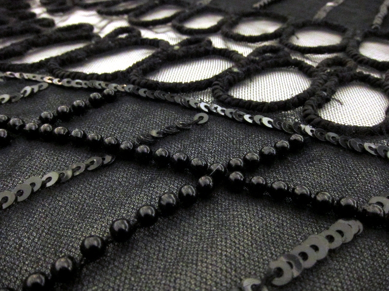 Novelty Beaded and Embroidered Tulle Panel1