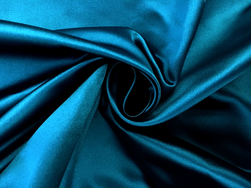 Italian Silk Duchesse Satin in Teal0