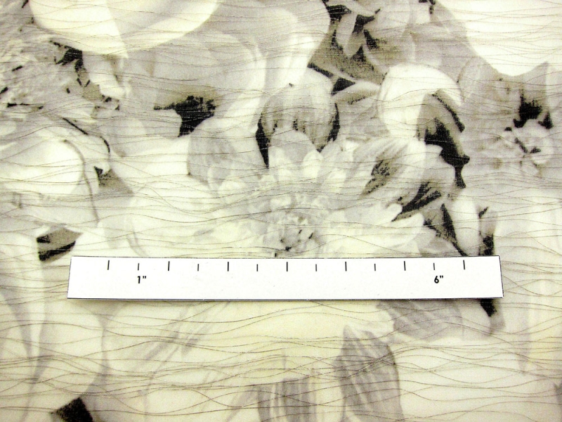 Silk Blend Metallic Double Layer Printed Organza1