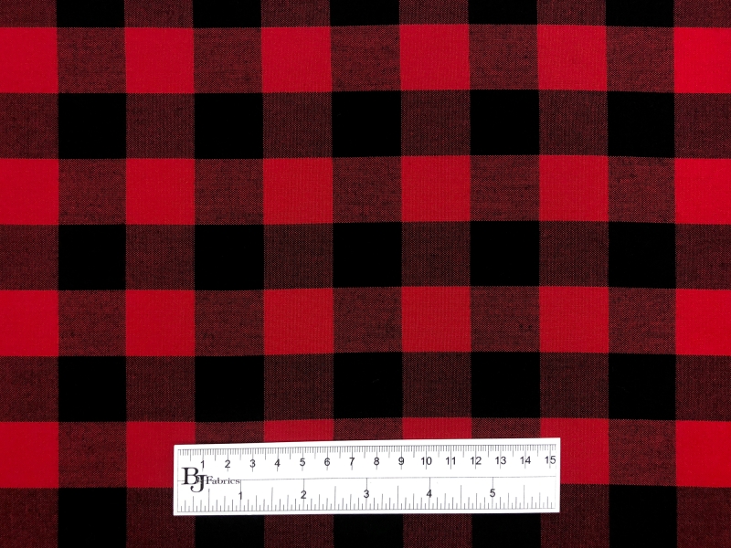 1" Carolina Cotton Gingham in Scarlet3