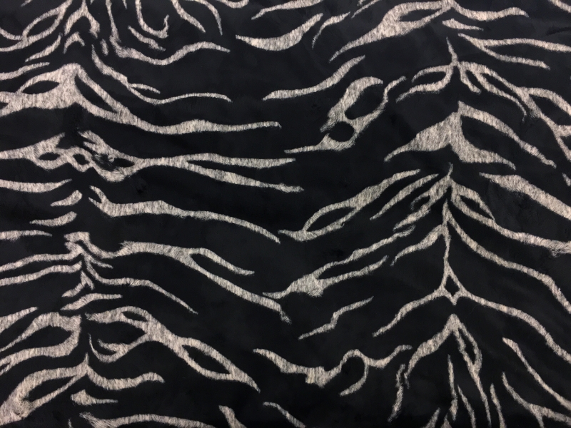 Tiger Faux Fur In Black And Natural0