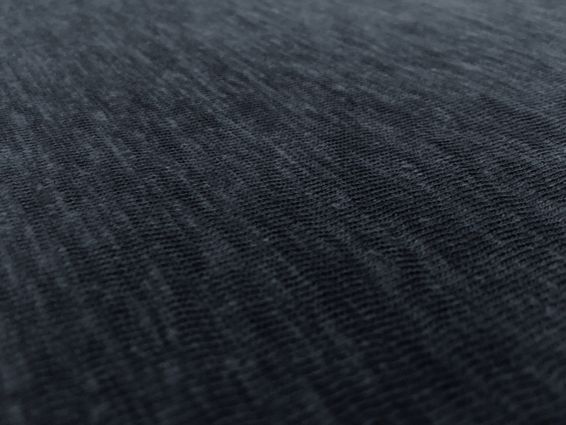 Japanese Cotton Knit in Dark Heather Blue2