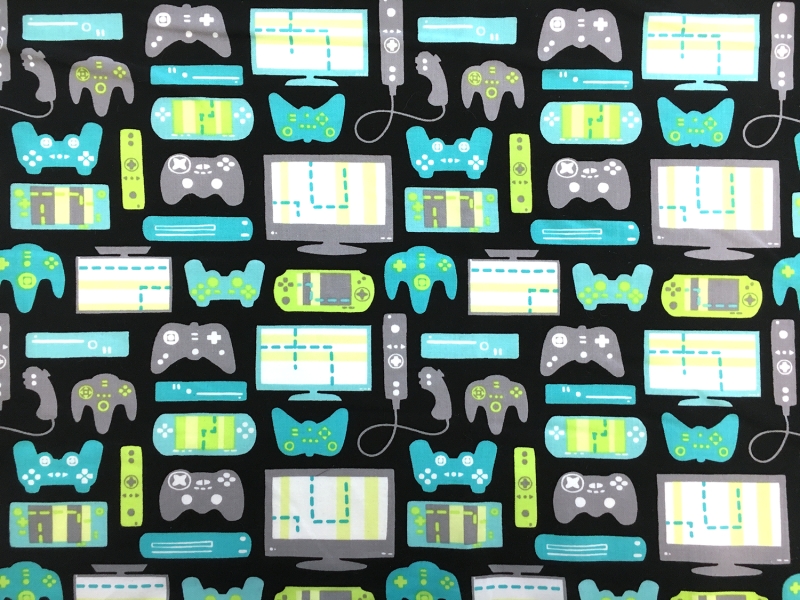 Game Controls Cotton Broadcloth Print0
