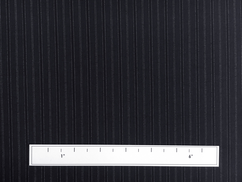 Italian Virgin Wool Tasmania Super 120s Morning Stripe in Navy2