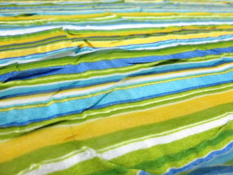 Printed Satin Stripe Chiffon2