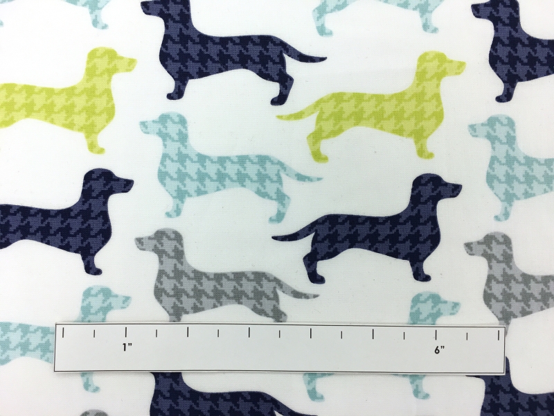 Cotton Broadcloth Dachshunds Print 1