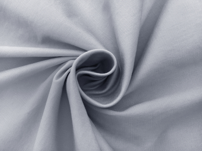 Cotton Blend Stretch Satin Barathea in Powder Blue2