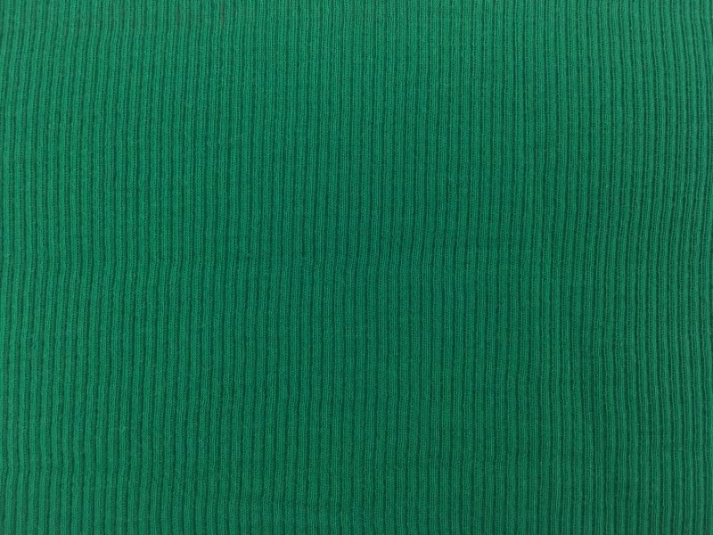 Virgin Wool Rib Knit in Emerald0