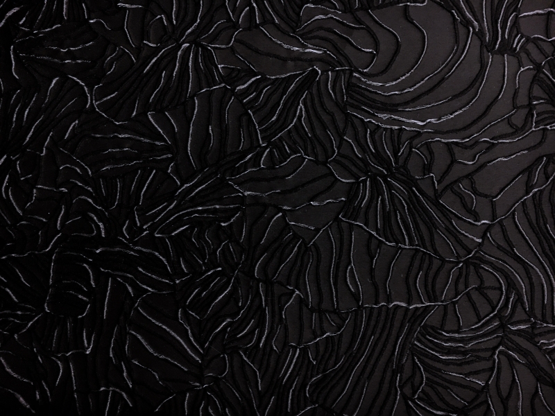 Wool and Polyester Blend Organza Cloqué1