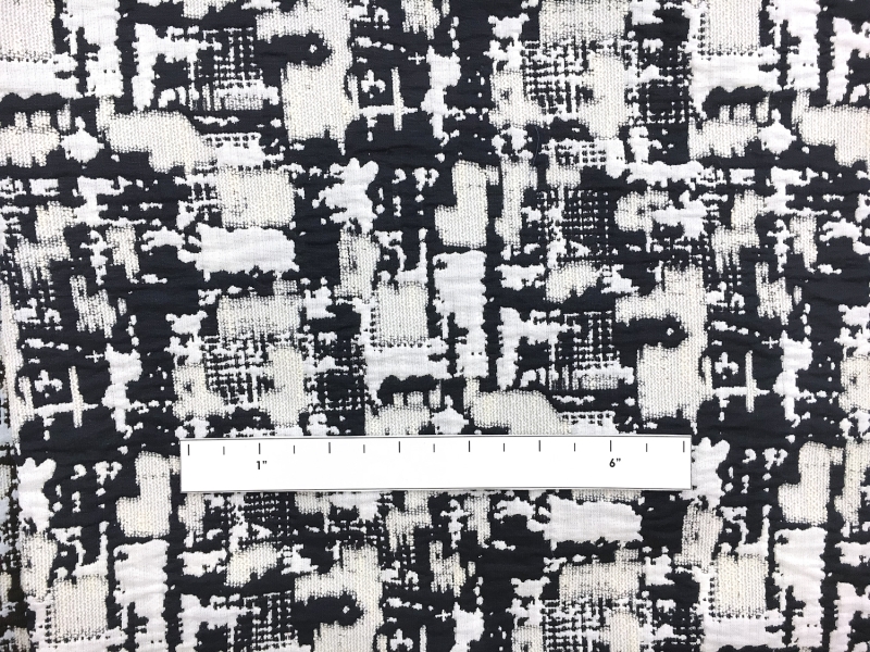 Abstract Geometric Brocade in Midnight Navy2