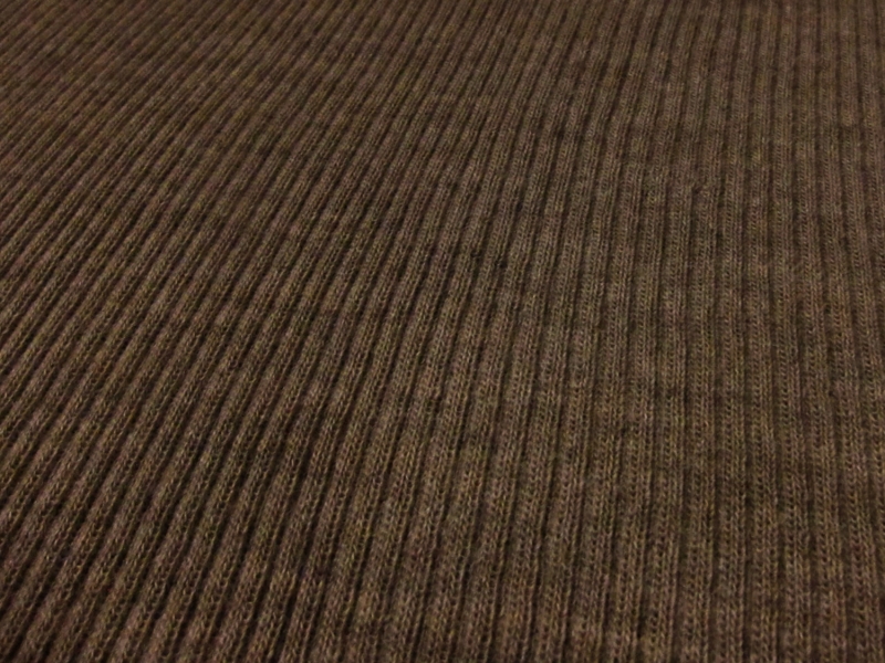 Virgin Wool Rib Knit in Mushroom0