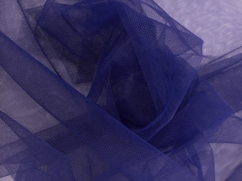 Italian Nylon Tulle in Blu Profondo0