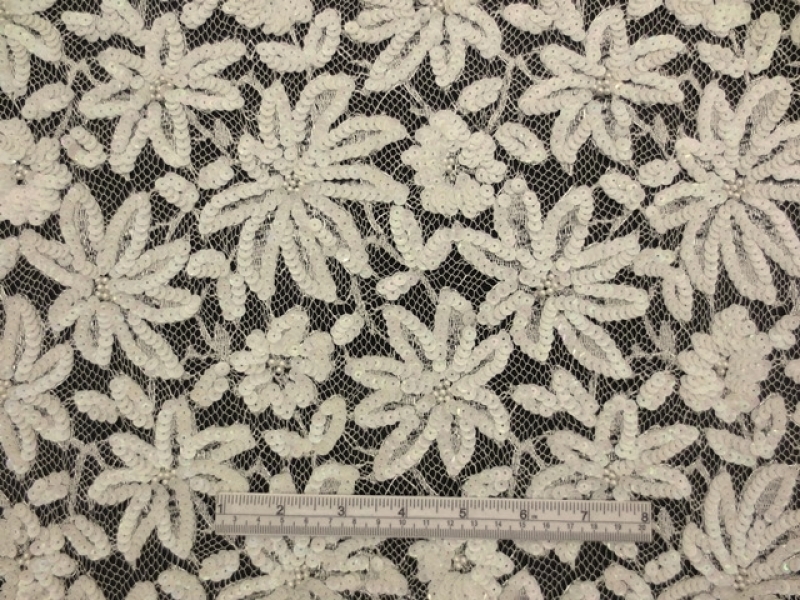 Beaded Metallic Chantilly Lace1