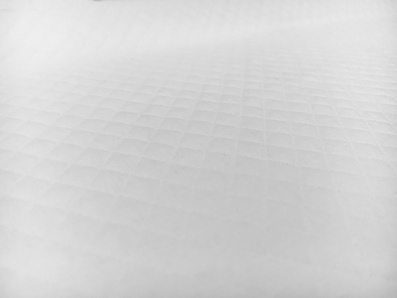 Poly Spandex Novelty Quilted Knit in White2