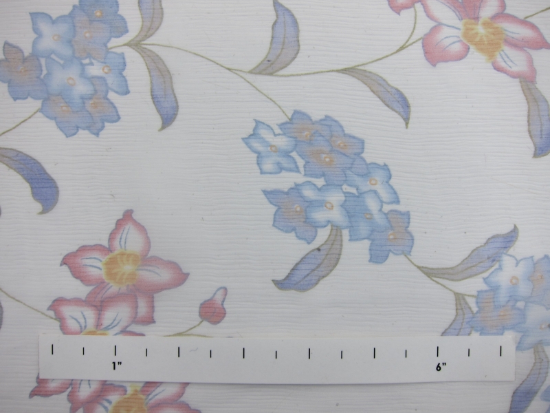 Printed Silk Crinkle Chiffon0